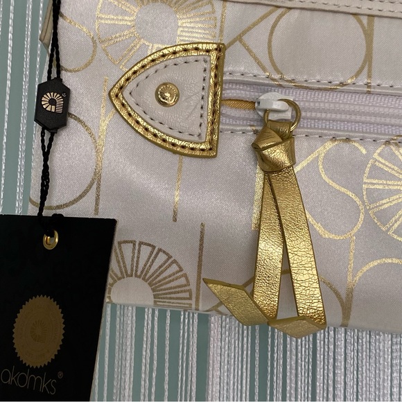 White and Gold Akdmks Purse NWT - Picture 7 of 16